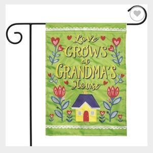 Magnolia Garden "Love Grows At Grandma’s House" Applique Garden Flag 13" X 18"